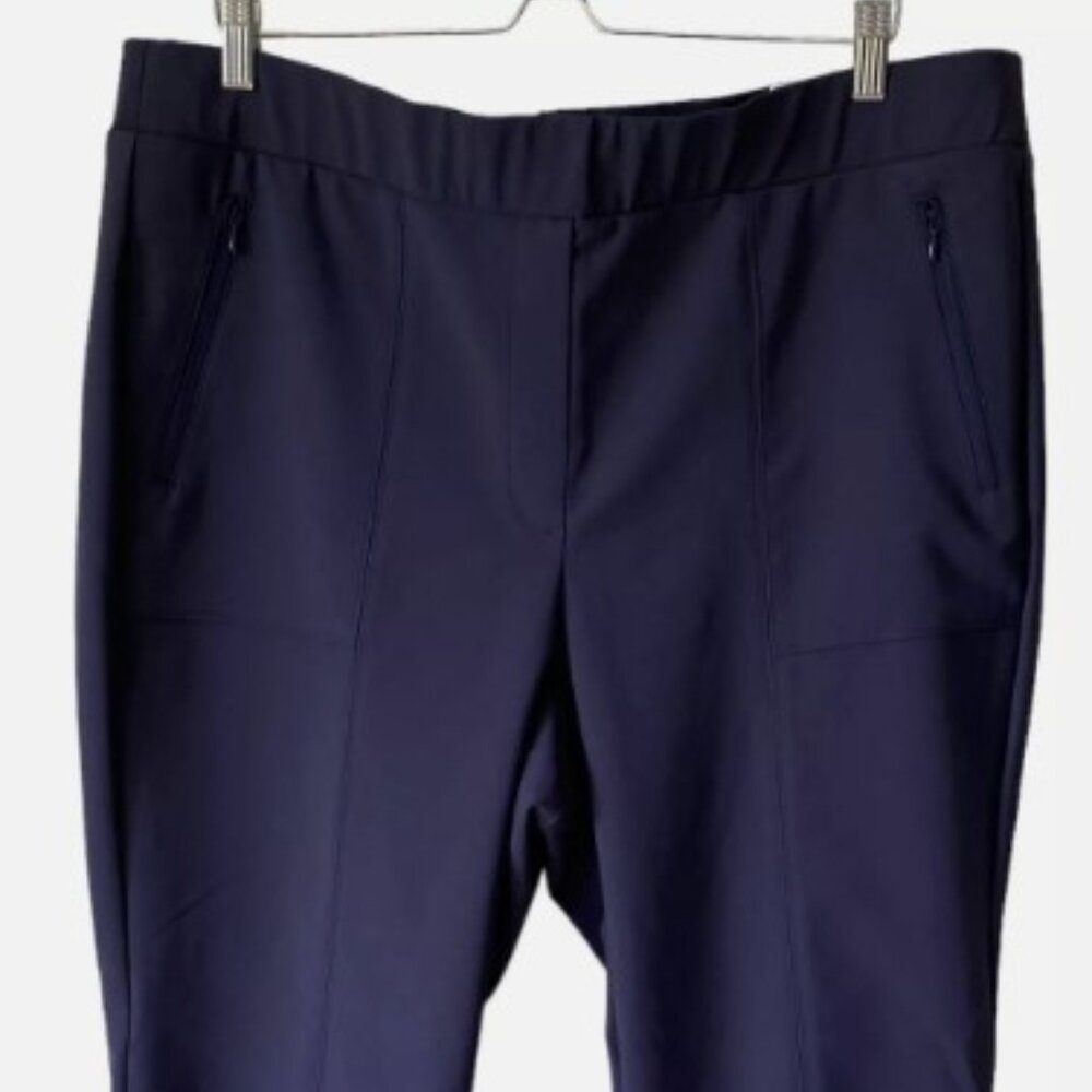 NWOT Lane Bryant On the Go Pants Size 20 Navy Pull Straight Leg Casual